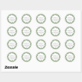 Sticker Rond L'Olivier | Personnalisation du mariage rustique (Feuille)