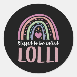Sticker Rond Lolli Tee - shirt Pour La Fête Des Mères De Mamie 