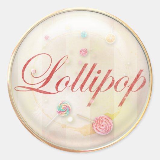 Sticker Rond Lollipop (Devant)
