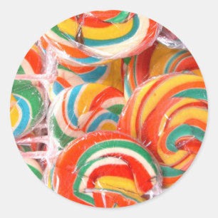 Sticker Rond lollipop art vo1
