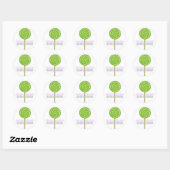 Sticker Rond Lollipop vert (Feuille)