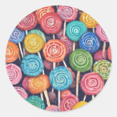 Sticker Rond Lollipops (Devant)