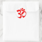 Sticker Rond L'OM symbole indou et bouddhiste (de ॐ) - (Sac)