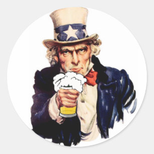 Sticker Rond L'Oncle Sam