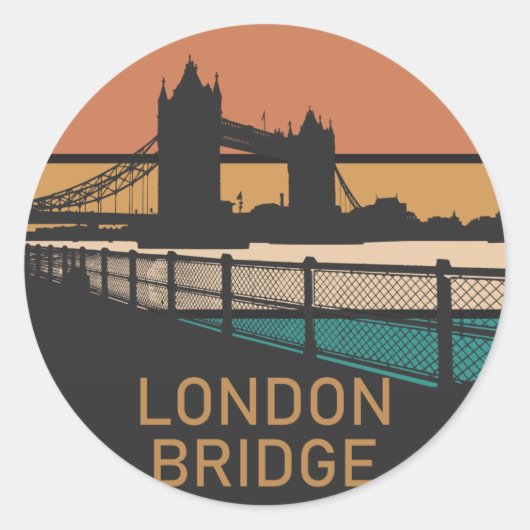 Sticker Rond London Bridge (Devant)