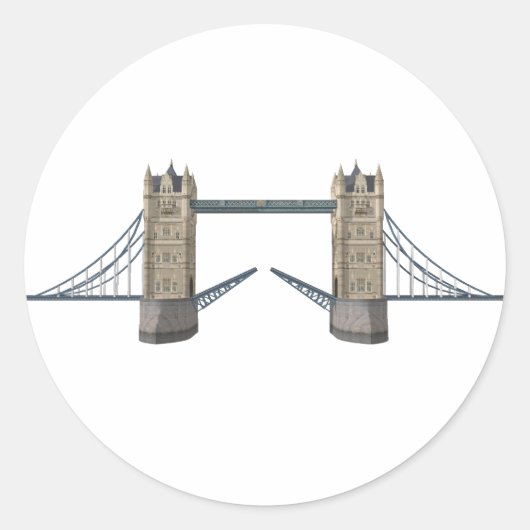 Sticker Rond London Tower Bridge : 3D Modèle : (Devant)
