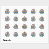 STICKER ROND LONDRES (Feuille)