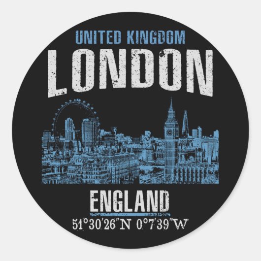 Sticker Rond Londres (Devant)