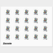 STICKER ROND LONDRES (Feuille)