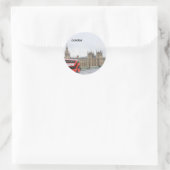 Sticker Rond Londres Bus & Big Ben (St.K) (Sac)
