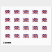 Sticker Rond Londres en rouge (Feuille)