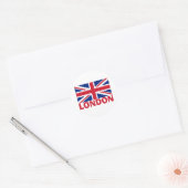 Sticker Rond Londres en rouge (Enveloppe)