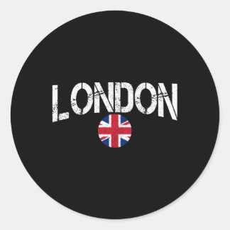 Sticker Rond Londres Royaume-Uni Union Jack Angleterre