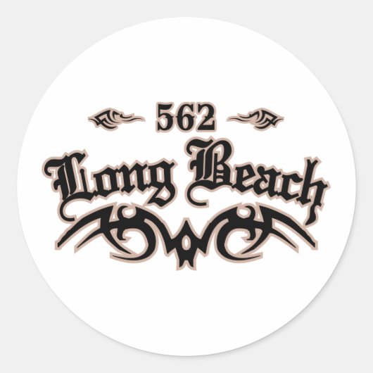 Sticker Rond Long Beach 562 (Devant)