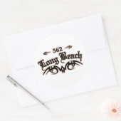 Sticker Rond Long Beach 562 (Enveloppe)