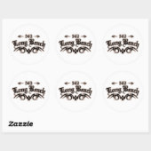 Sticker Rond Long Beach 562 (Feuille)