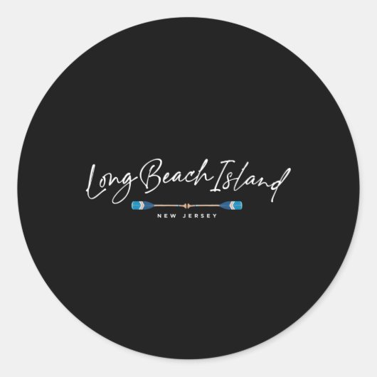Sticker Rond Long Beach Island Lbi New Jersey Beach (Devant)