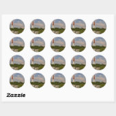 Sticker Rond Long Beach Island Light House New Jersey USA (Feuille)