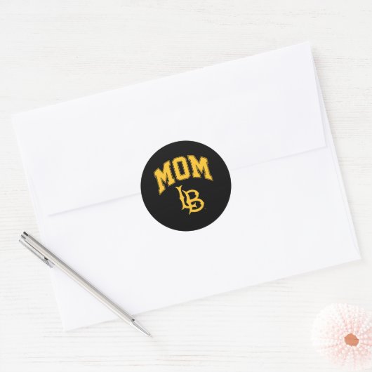 Sticker Rond Long Beach State Mom (Enveloppe)
