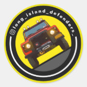 STICKER ROND LONG ISLAND DEFENDERS (Devant)