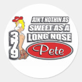 Sticker Rond Long Nez Pete (Devant)