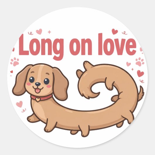 Sticker Rond Long sur l'amour (Devant)