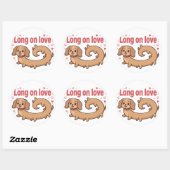 Sticker Rond Long sur l'amour (Feuille)