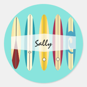 Sticker Rond Longboards Vintage