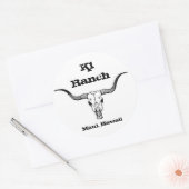 Sticker Rond longhorn, Ranch K1, Maui, Hawaii (Enveloppe)