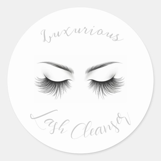 Sticker Rond Longs Cils Extensions de Cils Beauté (Devant)