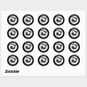 Sticker Rond Longs Cils Fins et Ondulés Extensions de Cils Beau (Feuille)