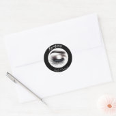 Sticker Rond Longs Cils Noirs et Fins Extensions de Cils Beauté (Enveloppe)