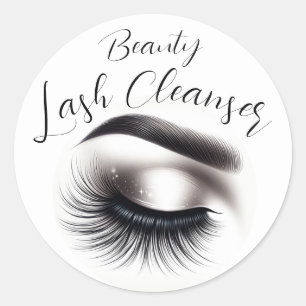 Sticker Rond Longs Cils Noirs et Fins Extensions de Cils Beauté