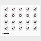 Sticker Rond Longs Cils Noirs et Fins Extensions de Cils Beauté (Feuille)