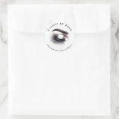 Sticker Rond Longs Cils Noirs et Fins Extensions de Cils Beauté (Sac)