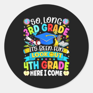 Sticker Rond Longue 3e année s'est amusée attention 4e année le