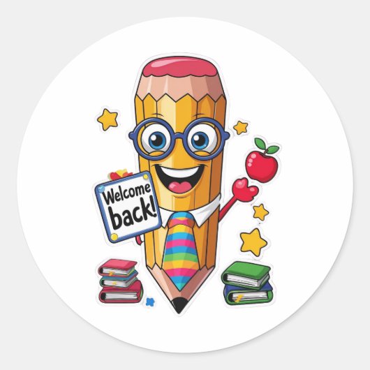 Sticker Rond Looking Sharp – Welcome Back! (Devant)