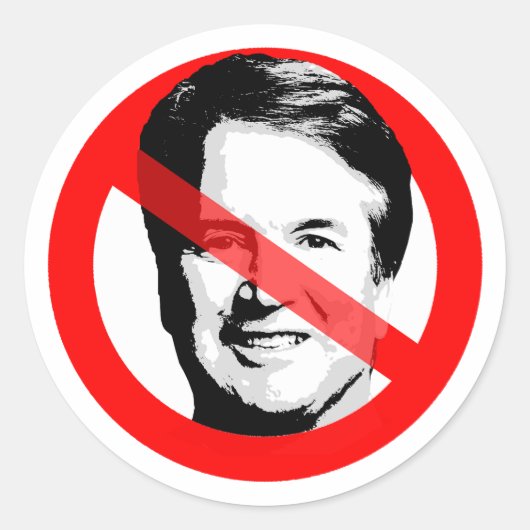 Sticker Rond L'opposant à la justice Brett Kavanaugh a traversé (Devant)