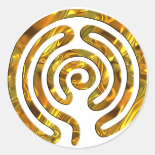 Sticker Rond L'OR   de labyrinthe font votre propre arrière -