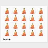Sticker Rond Lord Bouddha (Feuille)
