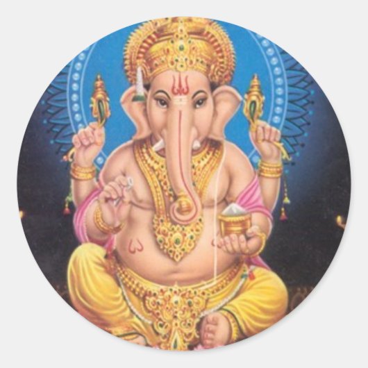 Sticker rond Lord Ganesh (Devant)