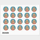Sticker Rond Lord Ganesha (Feuille)