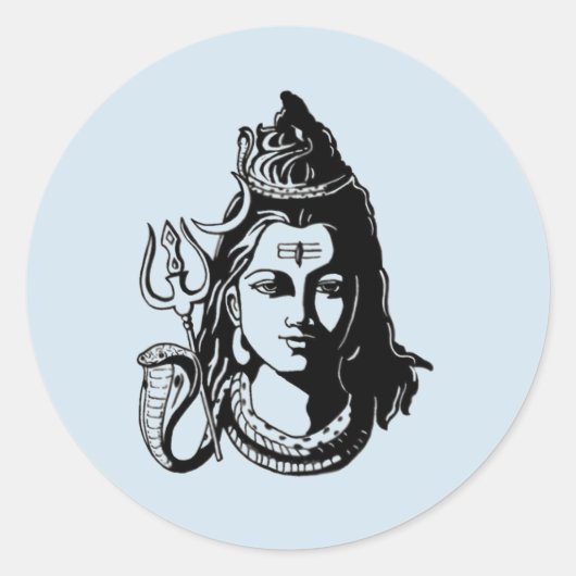 Sticker Rond Lord Shiva (Devant)