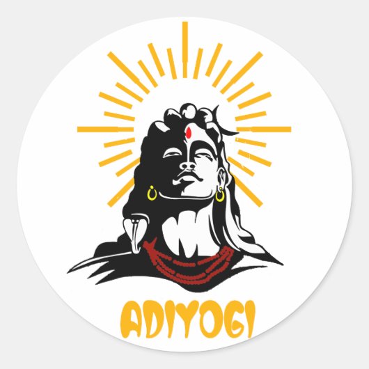 Sticker Rond Lord Shiva | Mahadev (Devant)