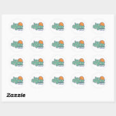 Sticker Rond Los Angeles (Feuille)