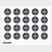 Sticker Rond Los Angeles (Feuille)