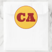 Sticker Rond Los Angeles (CA) - Gold x Cardinal (Sac)
