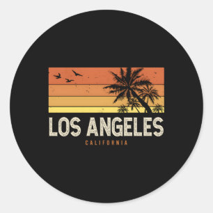Sticker Rond Los Angeles California Ca Palms