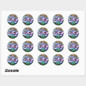 Sticker Rond Los Nenufares de Monet (Feuille)