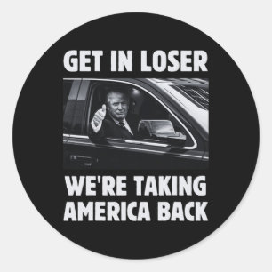 Sticker Rond Loser nous reprenons l'Amérique 2024 Ellister